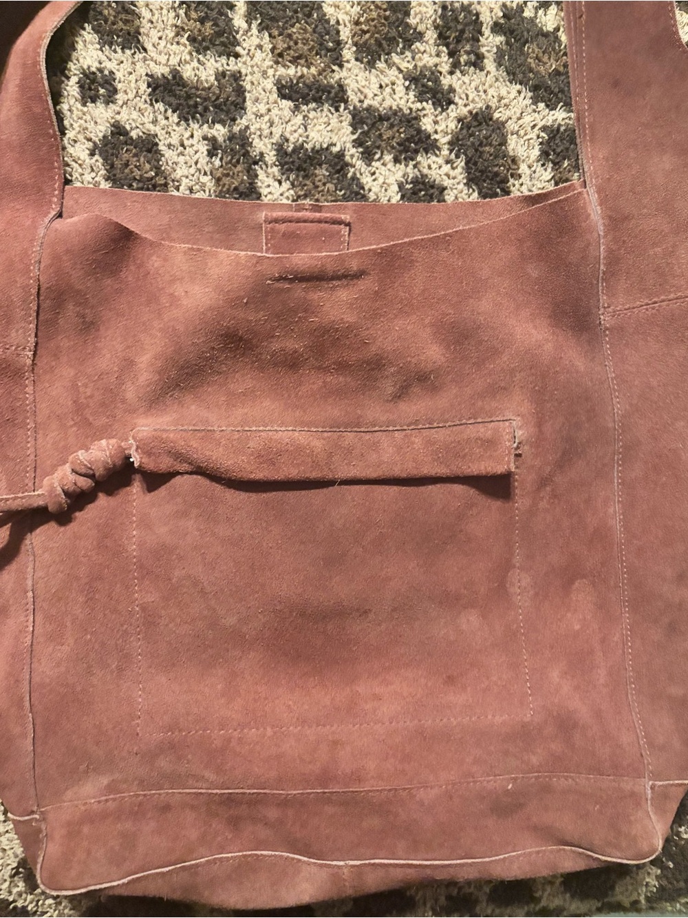 Free People Jessa Suede Carryall Bag Boho Slouchy Tote Hobo Large - Picture 3 of 12